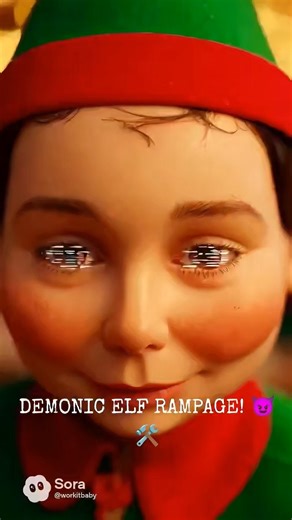 Demonic Elf Smashes Toys in Workshop 🧝‍♂️🔨 #HorrorElf