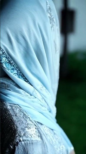 Graceful Elegance: Stunning Blue Hijab Showcase #fashion #elegance #hijab