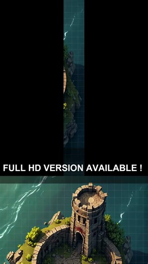 🏰⚔️ Epic Island Castle Map for DnD! 🌊✨