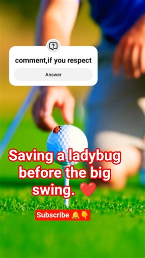 The most gentle golf shot ever.😯😱👍| #shorts