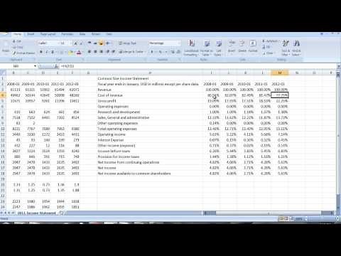 Common Size Financial Statements