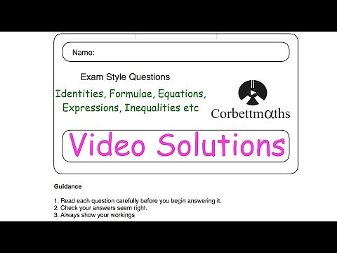 Mathematical Terms Answers - Corbettmaths