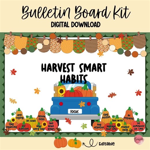 Editable Fall Bulletin Board Kit for a Cozy Autumn Classroom - Etsy Australia