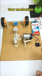 Gear mechanism with dc motor. #dcmotor #experiment #gear #youtubeshorts #shorts