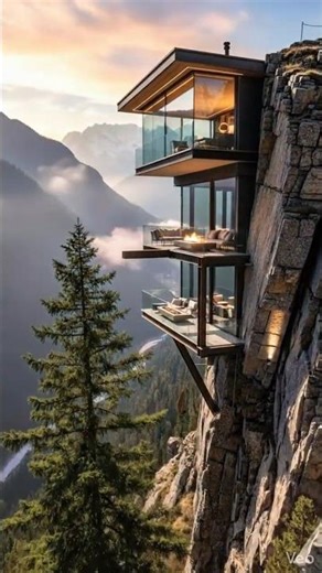 Insane Cliffside House Build | Mountain Hanging House Timelapse #luxuryhomes #luxurybuilding