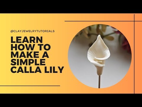 Polymer clay Calla Lily tutorial | Handmade Flower Tutorial | DIY Calla Lily | DIY Calla Lily Beads