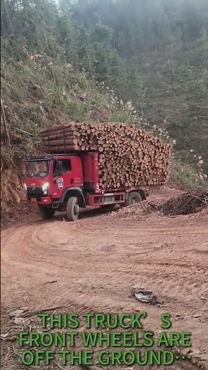 Overloaded Truck’s Front Wheels Lift Off! How They Managed This Crazy Load