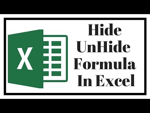 Hide Unhide Formula in Excel 2019