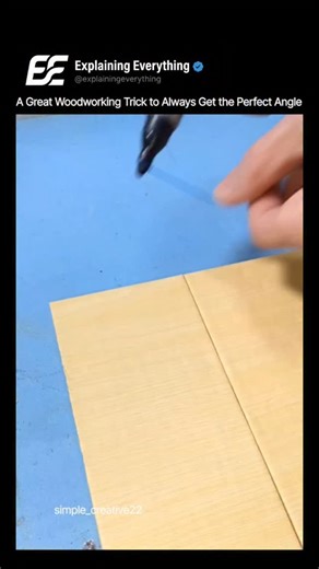 rahulyadav | Explaining Everythinng on Instagram: "Achieving a perfect 45-degree miter or a dead-on 90-degree crosscut doesn't require an expensive digital protractor. This is the Optical Square, a definitive woodworking trick that uses the law of reflection to reveal hidden angles with absolute certainty. The secret lies in axial symmetry. By placing a polished, flat surface—like the side of a steel ruler or a small mirror—against your cut line and looking at the reflection of the wood’s edge,