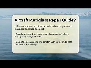 Aircraft Plexiglass Repair Guide? - Air Traffic Insider