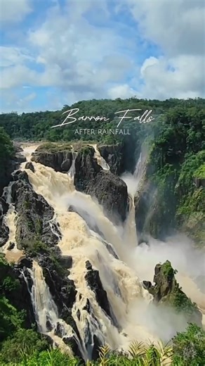 After the rain, Barron Falls roars. The perfect time to visit 💦🌿 Travel by @skyrailcairns, @kurandascenicrailway, or take the scenic drive! Plan your trip here https://bit.ly/barron-falls 🎥 @amys.camera.lens #exploreTNQ #explorecairnsGBR #queenslandholidayfeeling #seeaustralia @visitkuranda @visitmareebashire @queensland @australia | Tropical North Queensland