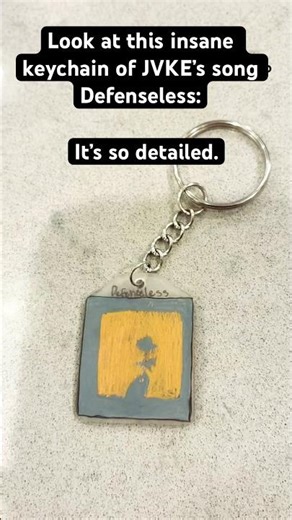 @JVKE’s song Defenseless as a keychain #jvke#defenseless#keychain#jvkeart#newjvkesong#shorts