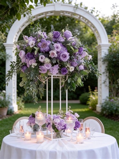 Purple Floral Ball,wedding Bridal Shower Table Centerpiece Decor - Etsy