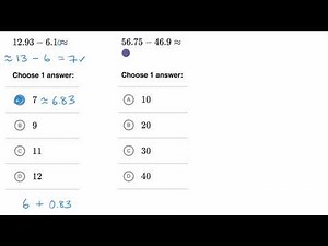 Estimating subtracting decimals