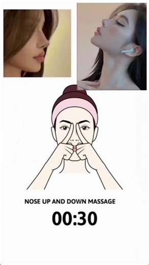 Slim Nose Massage | Nose Up & Down Exercise in 30 Seconds