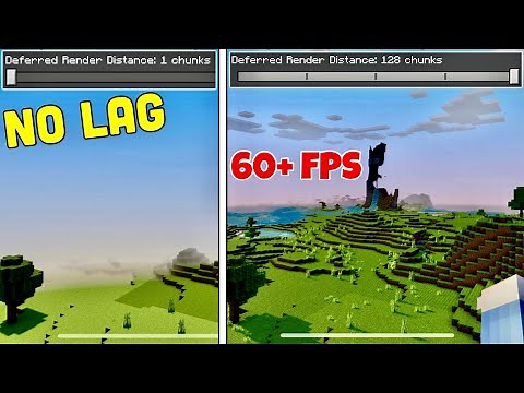 How To Increase & Reduce Render Distance in Minecraft PE (BOOST FPS) (Deferred Rendering) (NO PC)