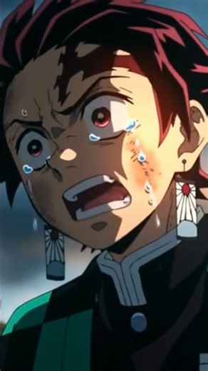 Tanjiro crying for rengoku death #demonslayer