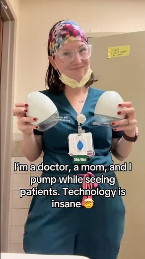 "I'm a doctor, a mom, and I pump while seeing patients. Technology is insane 🤯"