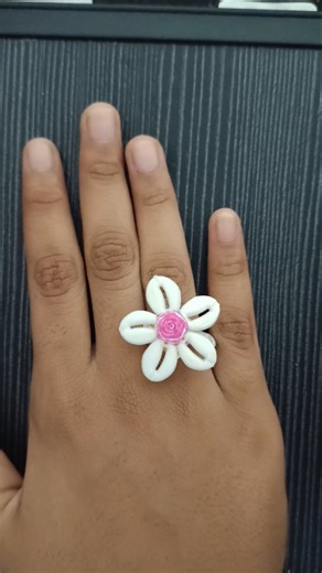 cowrie shell ring idea#cowrieshell#ring#ideas#craft#shorts#ytshorts#youtubeshorts#handmade