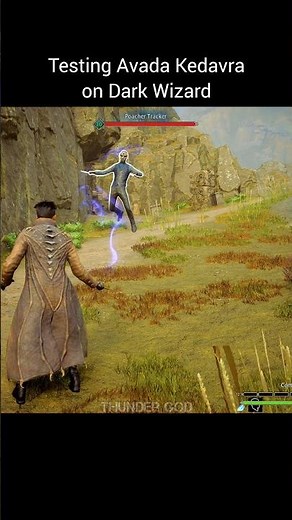 Testing Avada kedavra on Dark Wizard Hogwarts Legacy Gameplay #gaming #harrypotter