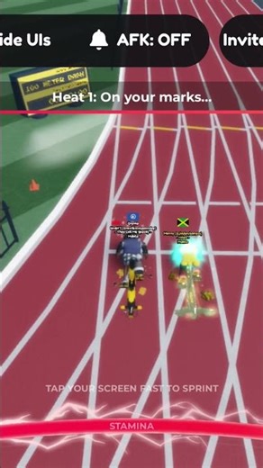 Track and field infinite 100m 9.83 mid time and i got rolled