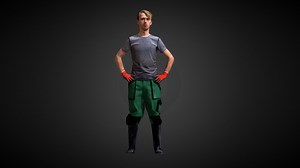 3D Scan Man Gardenner Worker 011 - Buy Royalty Free 3D model by bonboniere3d (@office)