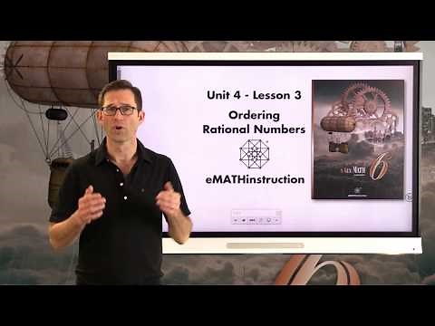 N-Gen Math 6.Unit 4.Lesson 3.Ordering of the Rational Numbers