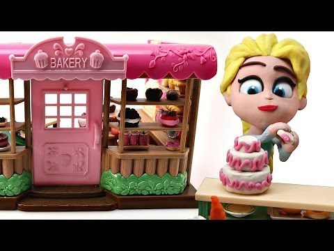 Elsa Hace un Pastel 🍰 Play Doh Postres Frozen 🍰 Video Stop Motion DCTC Animacion