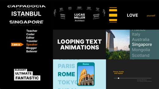 Looping Text Animations