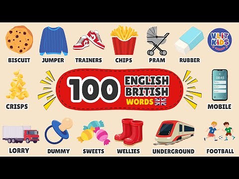 100 British English Words for Toddlers | Learning Videos for Kids & Babies | English Vocabulary