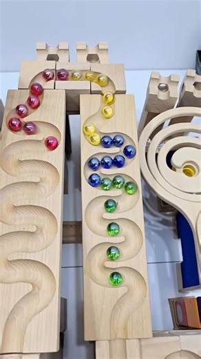 Wooden ✨️ Tracks ✨️ Marble Run ASMR SATISFYING 😌 #satisfying #asmr #marblerun #marblerace #rub | Marble Run ASMR