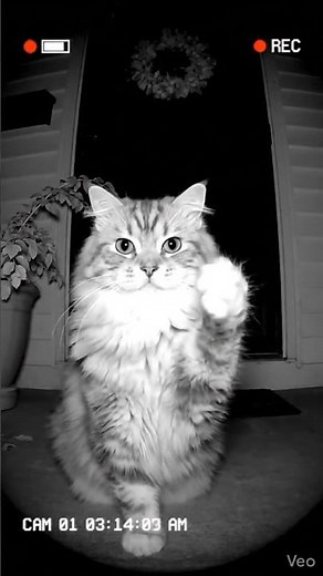 Real CCTV Footage of a Cat Giving Thumbs Up 👍🐈