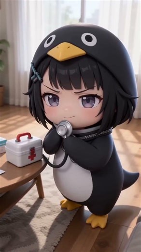 POV:My Baby Penguin Doctor Messed Up the Medicine?! 🐧😂