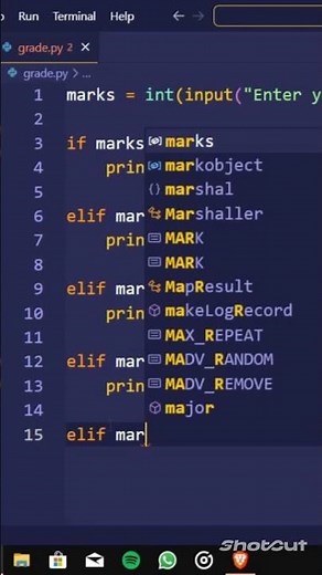 Python Program print grades according to marks of students.#codm#education#python#programming#coding