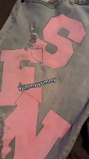 Pink Senior Jeans Anime Painting | Senior Year Fashion Trend