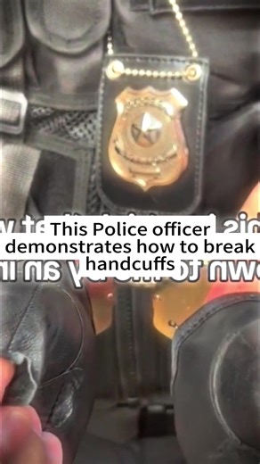 This Police officer demonstrates how to break handcuffs