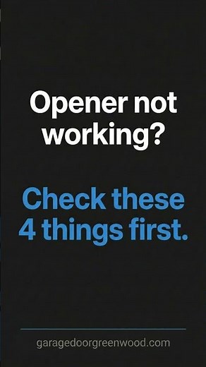 Garage Door Opener Not Working?