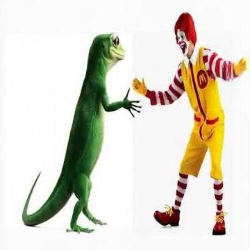 Geico Gekko Meets Ronald McDonald
