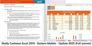 Shelly Cashman Excel 2019 | Module 8: SAM Project 1a | Eastern Mobile (Update 2025)