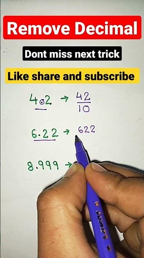 How to remove decimal | Remove point from a number | #maths | #decimals | #shorts |