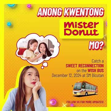 13K views · 98 reactions | We're granting a heartwarming wish today at the Wish Bus with Mister Donut!  Drop by SM Bicutan and witness a sweet reconnection live, or catch it online via our Facebook livestream! Whose inspiring story will touch our hearts? Don't miss it, Wishers! | Wish 107.5 | Facebook