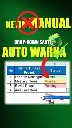 Cara Cepat Membuat Dropdown Berwarna di Excel 📊🔥