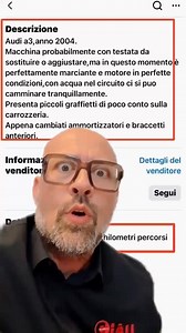 #adv #carfaxControlliamo oggi questa AUDI A3 usata con CARFAX!Inizieremo con il controllo revisione auto per scoprire se è stata eseguita e se ci sono anomalie nei dati registrati. Poi controlleremo il numero proprietari dalla targa di questa AUDI A3. Dati fondamentali da sapere prima di fare ilpassaggio di proprietà dell’auto. Non mi conoscete? Sono Alfredo Bellucci e ormai da vent’anni lavoro nel settore delle auto usate. In particolare combatto le truffe dei veicoli usati! Quando si compra un