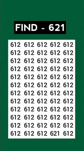 ASMR Focus Test | Can You Find 621 in 10 Seconds? | Satisfying Visual Challenge #Shorts