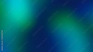 Blue and green spectrum illusion light show. Color gradient. Moving blurred background. The colors vary with position, producing smooth color transitions