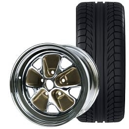 1965 Styled 15"X6" Steel Wheel And Tire Package Mustang 65-73