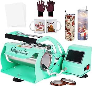 Amazon.com: Stampcolour Tumbler Heat Press Machine for 20OZ Sublimation Tumbler Sublimation Ceramic Mugs Heat Transfer Print, green : Arts, Crafts & Sewing