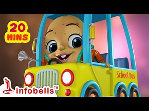 The Wheels On The Bus Song Collection - Playing with Toy Bus | Baby Rhymes & Baby Songs | Infobells - Videos For Kids