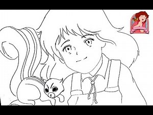 رسم بوليانا- (愛少女ポリアンナ物語) خطوة بخطوة بالرصاص والتخطيط الجزء الاول Part1