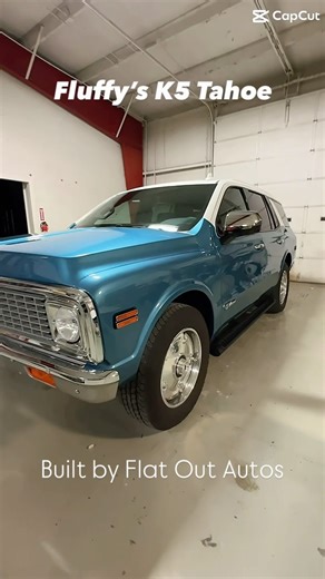 Flatoutautos on Instagram: "Check out Gabriel “Fluffy” Iglesias 2024 K5 Tahoe Conversion, built by our talented team at Flat Out Autos, finished in Corvette Nassau Blue / White with 20” retro wheels by Mike Curtis. Pleasure working with Gabe on the build, he even flew in and roadtripped it home.#restomod #k5 #k5blazer #4wd #reverserestomod #gm #tahoe #chevrolet"